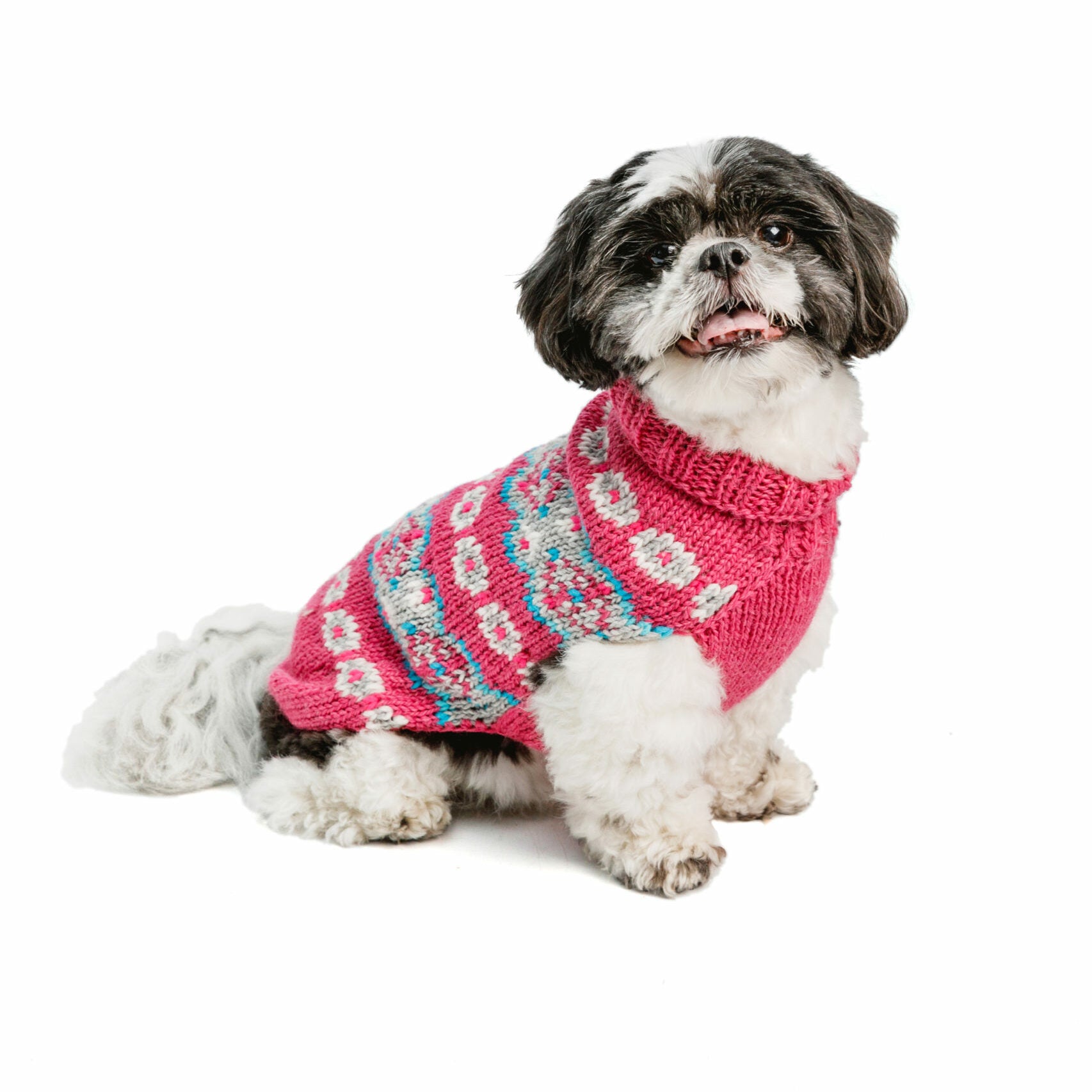 Chilly Dog - Dog Sweater Fairisle Rose Alpaca