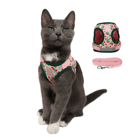 Travel Cat - Harness & Leash Set - "Strawberry Shortcake" - Southern Agriculture 