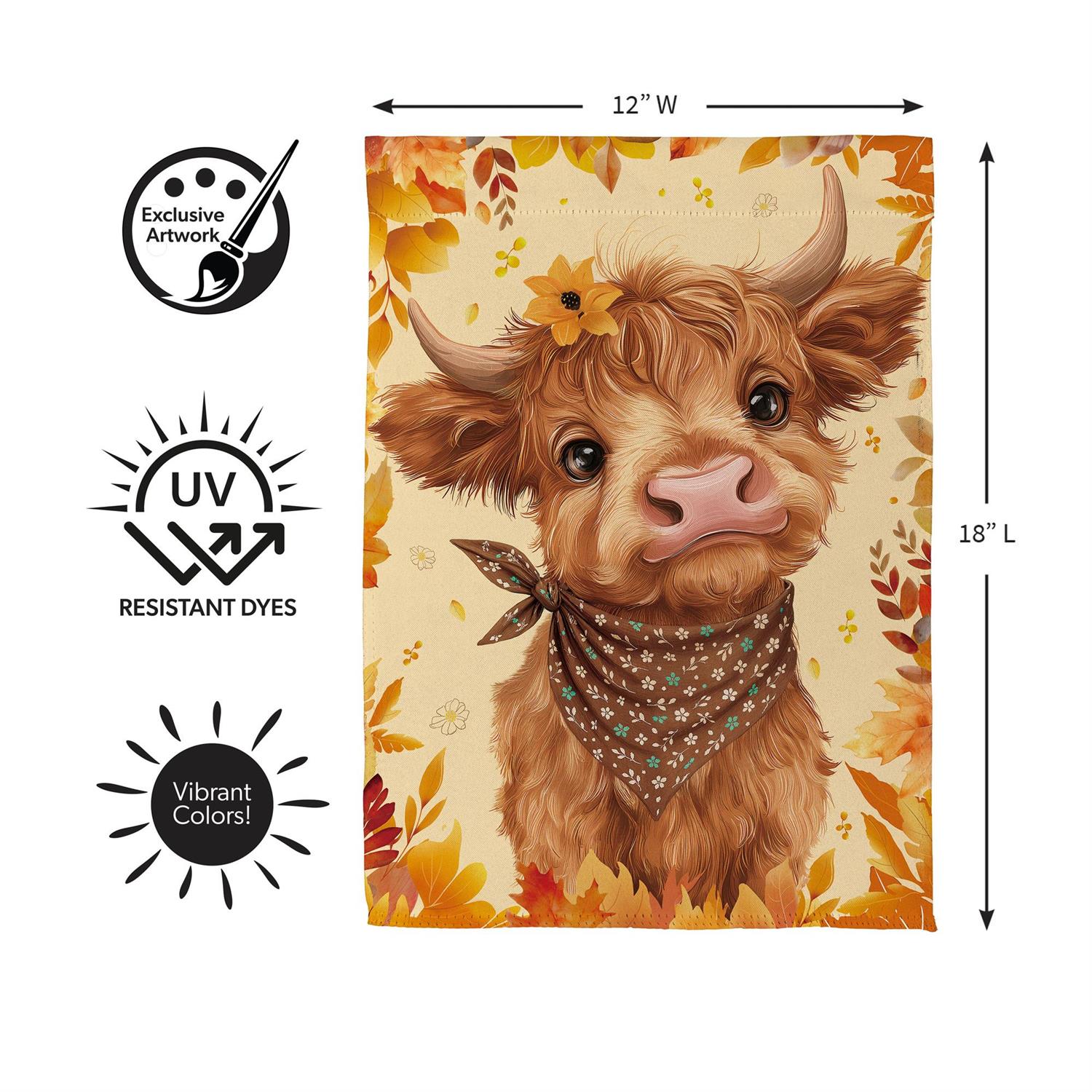 Evergreen Enterprises - Flag Highland Cow