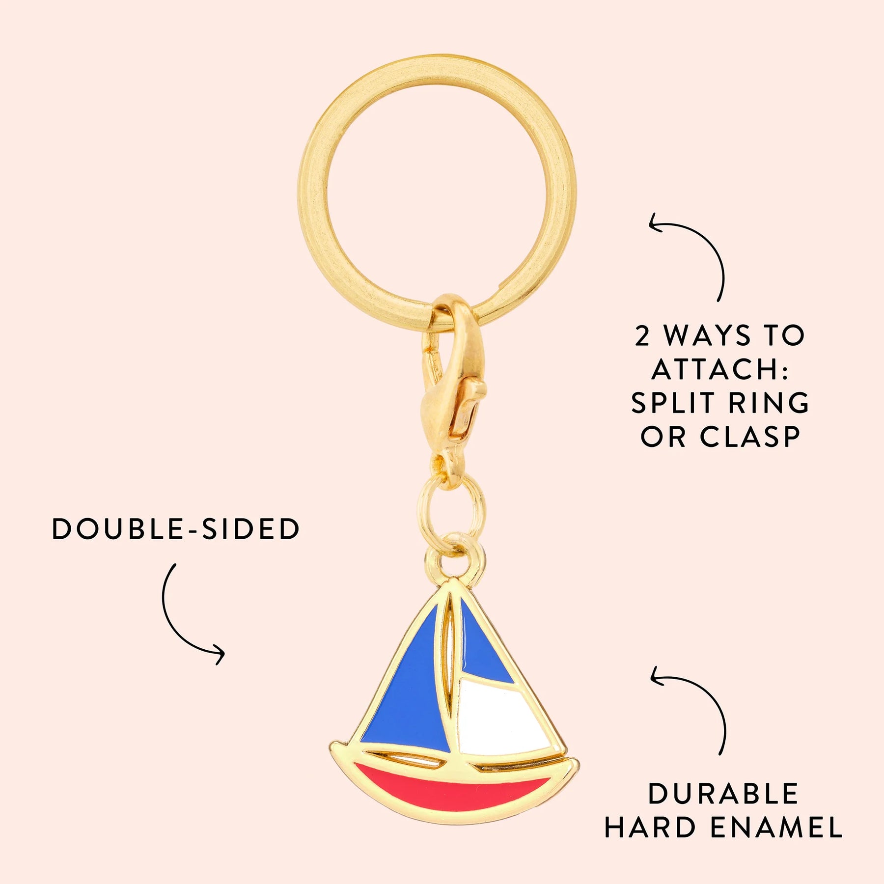 The Foggy Dog - Collar Charm Sailboat