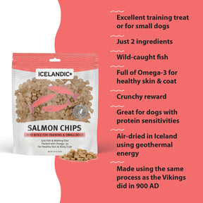 Icelandic+ Salmon Chips Mini Bites For Training & Small Dogs