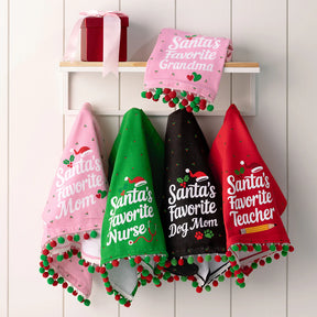 Swig - Tea Towel Santa's Favorite Dog Mom