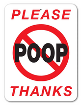 Noble Beasts - Please No Poop Thanks Sign