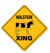 Noble Beasts - Holstein Cow X-ing Sign