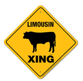 Noble Beasts - Limousin Cow X-ing Sign