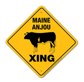 Noble Beasts - Maine Anjou Cow X-ing Sign