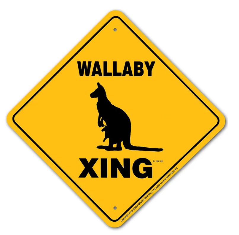 Noble Beasts - Wallaby X-ing Sign