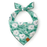 The Foggy Dog - Bandana Dog Seafoam Poppies
