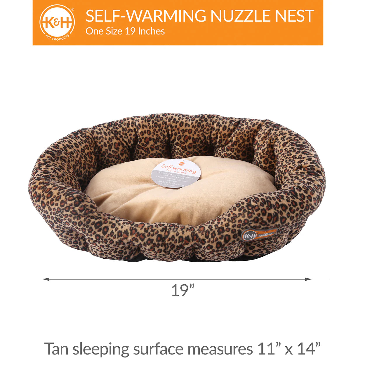 K & H Pet Products - Self-Warming Nuzzle Nest Pet Bed