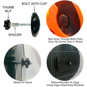 Exotic Nutrition - Cage Attachement Bracket for Silent Runner Wheels - Southern Agriculture 