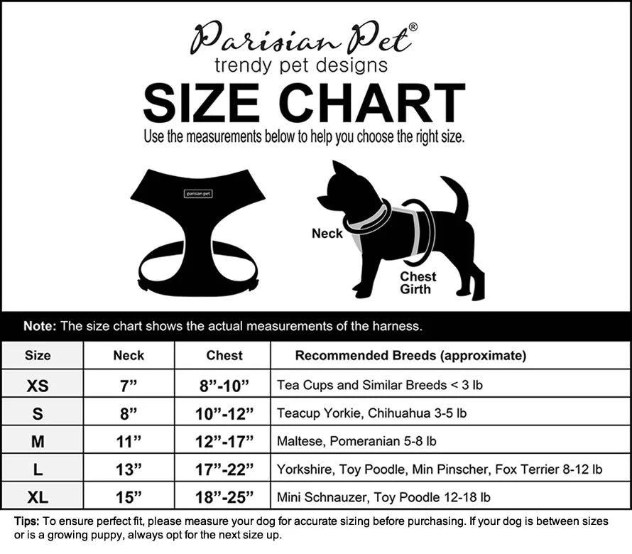 Parisian Pet - Step-In Harness Pink Houndstooth