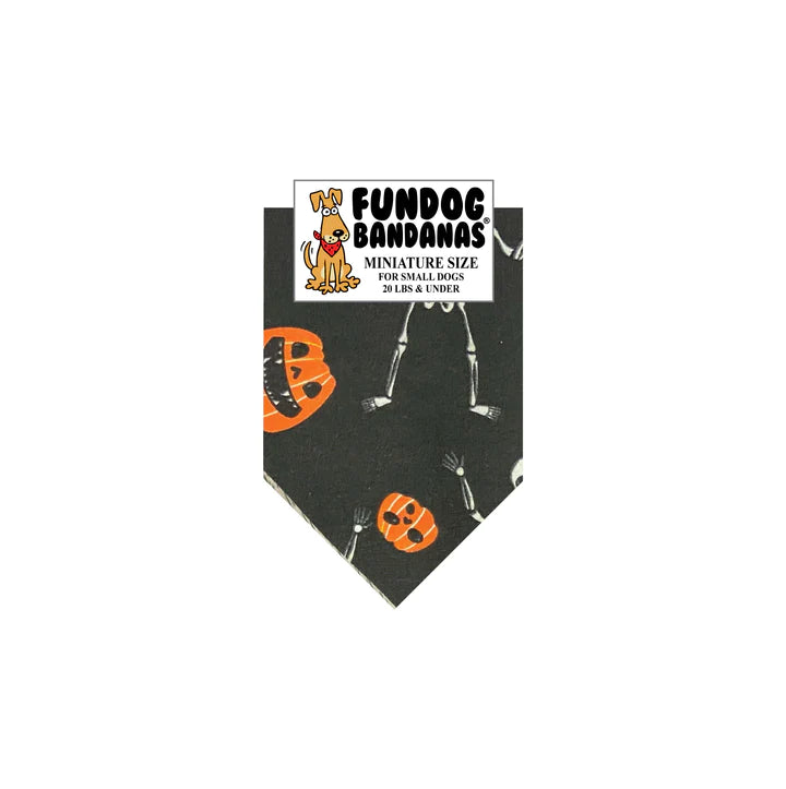 FunDog Bandanas - Dog Bandana Skeletons/Pumpkins