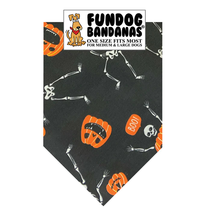 FunDog Bandanas - Dog Bandana Skeletons/Pumpkins