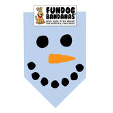 FunDog Bandanas - Dog Bandana Snowman Face - Blue
