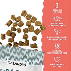 Icelandic+ Soft & Chewy Bites Salmon, Cranberry & Kelp Treats For Cats
