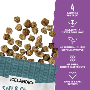 Icelandic+ Soft & Chewy Bites Lamb, Blackberry & Kelp Treats For Dogs