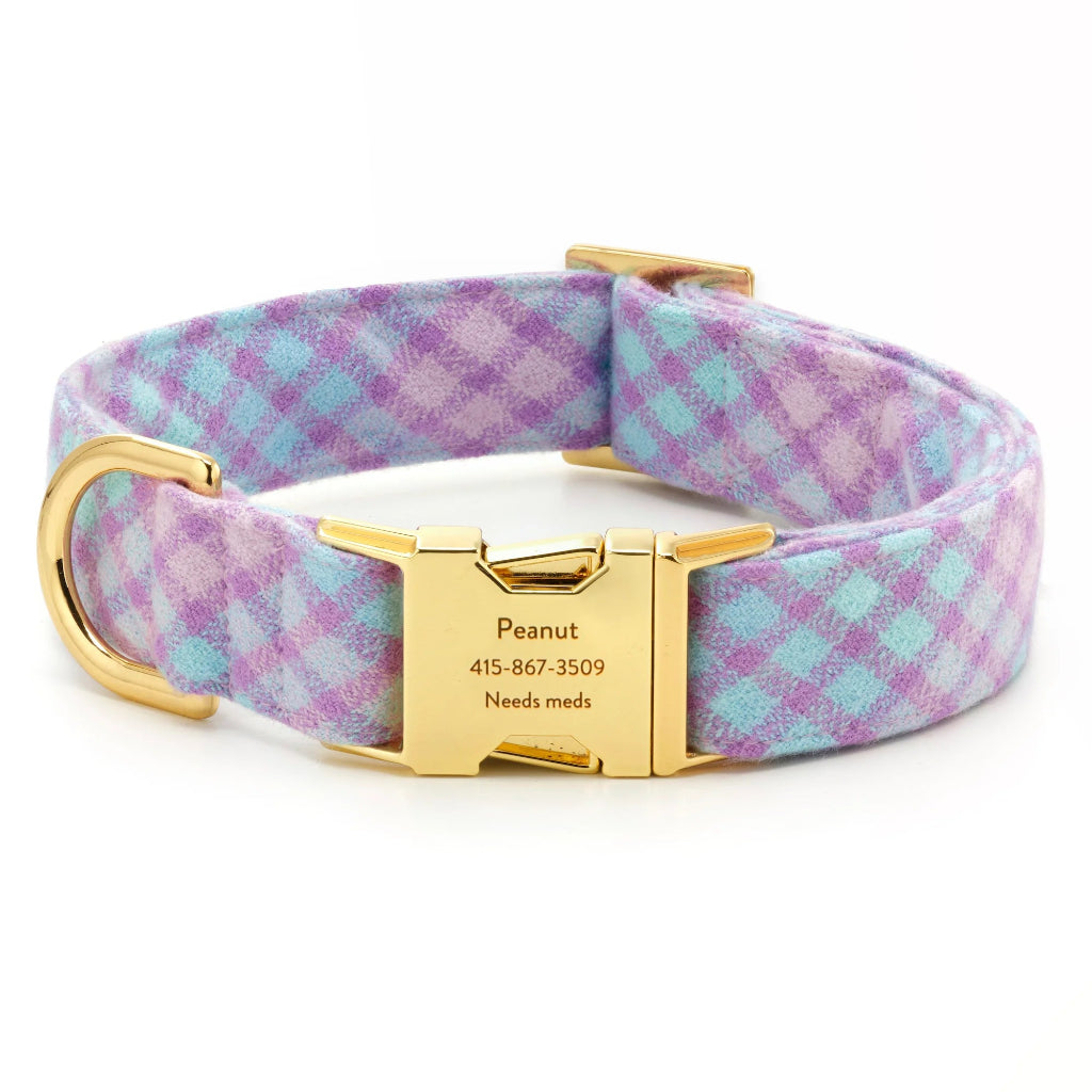 Foggy Dog - Dog Collar Sorbet Plaid Flannel