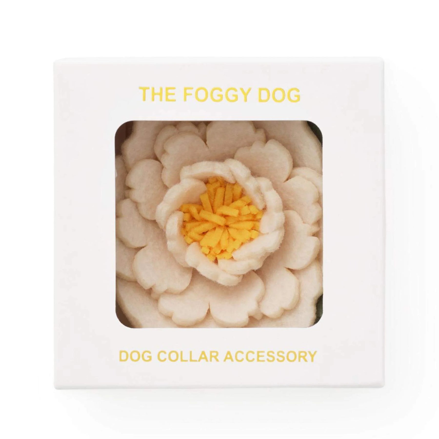 Foggy Dog - Dog Collar Flower Ivory Peony