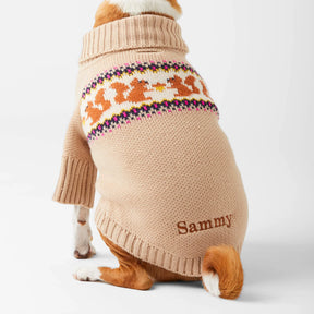 The Foggy Dog - Dog Sweater Squirrel Cable Knit