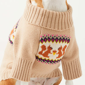 The Foggy Dog - Dog Sweater Squirrel Cable Knit