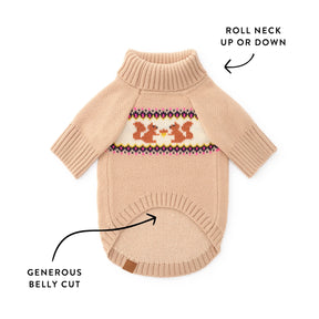 The Foggy Dog - Dog Sweater Squirrel Cable Knit