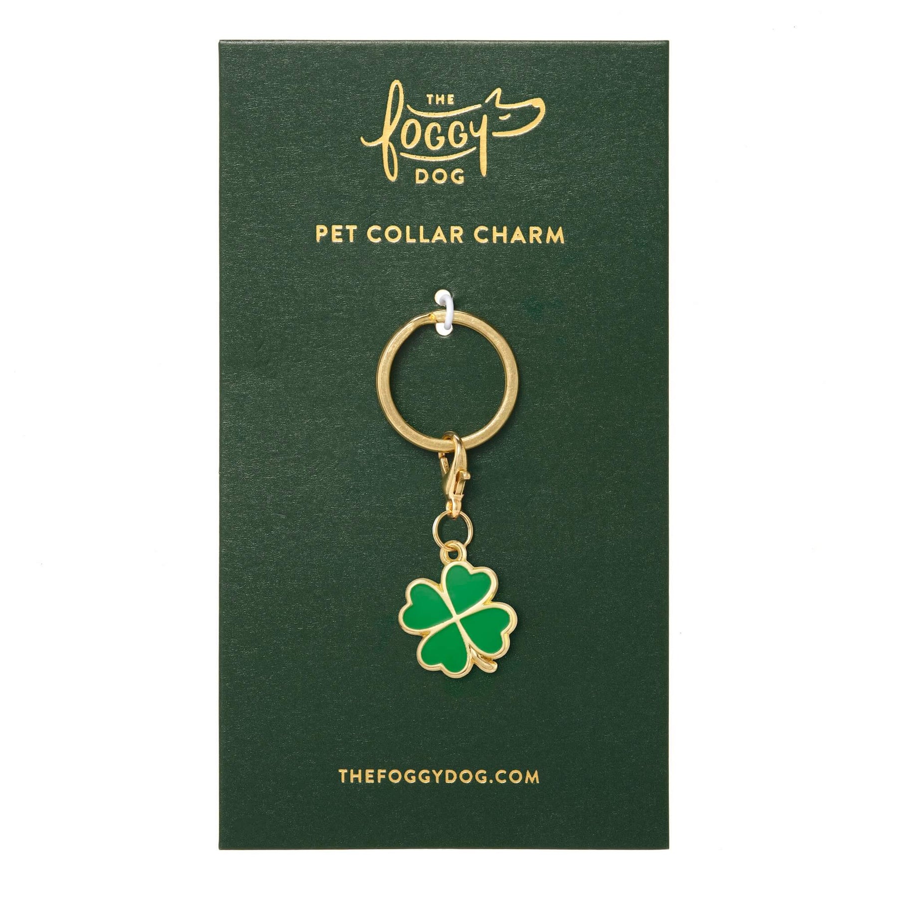 The Foggy Dog - Collar Charm Lucky Clover