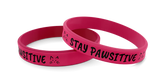 Wild Meadow Farms Wrist Band Stay Pawsitive -Cat Faces Silicone