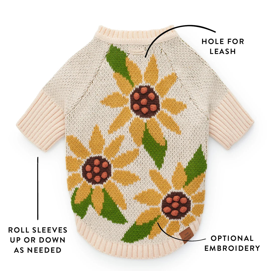 The Foggy Dog - Dog Sweater Sunflower