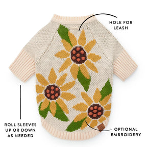 The Foggy Dog - Dog Sweater Sunflower