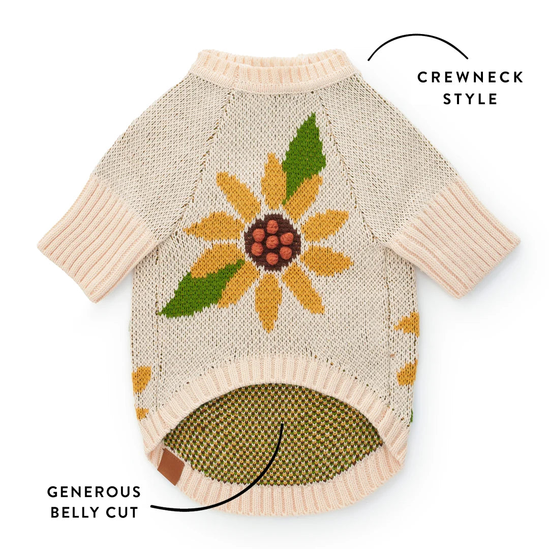 The Foggy Dog - Dog Sweater Sunflower