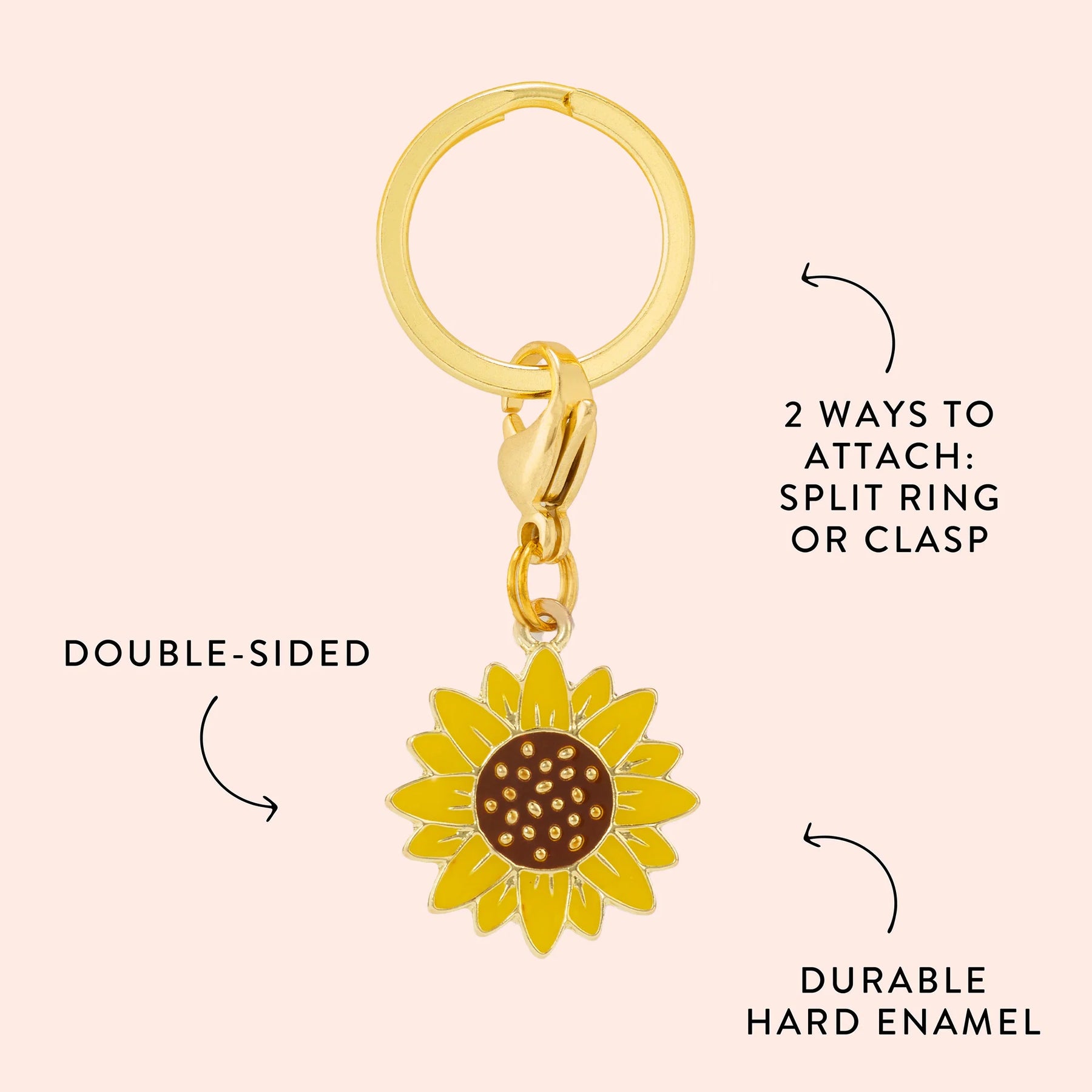 The Foggy Dog - Dog Charm Two Sided For Collar Sunflower