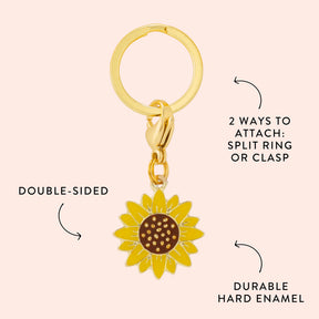 The Foggy Dog - Dog Charm Two Sided For Collar Sunflower