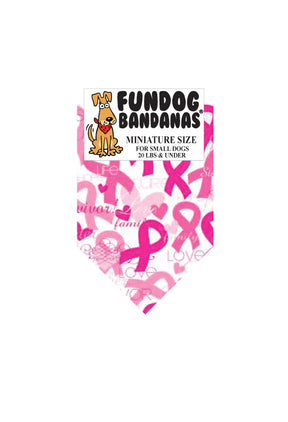 FunDog Bandanas - Dog Bandana Breast Cancer Survivor
