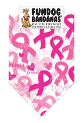 FunDog Bandanas - Dog Bandana Breast Cancer Survivor