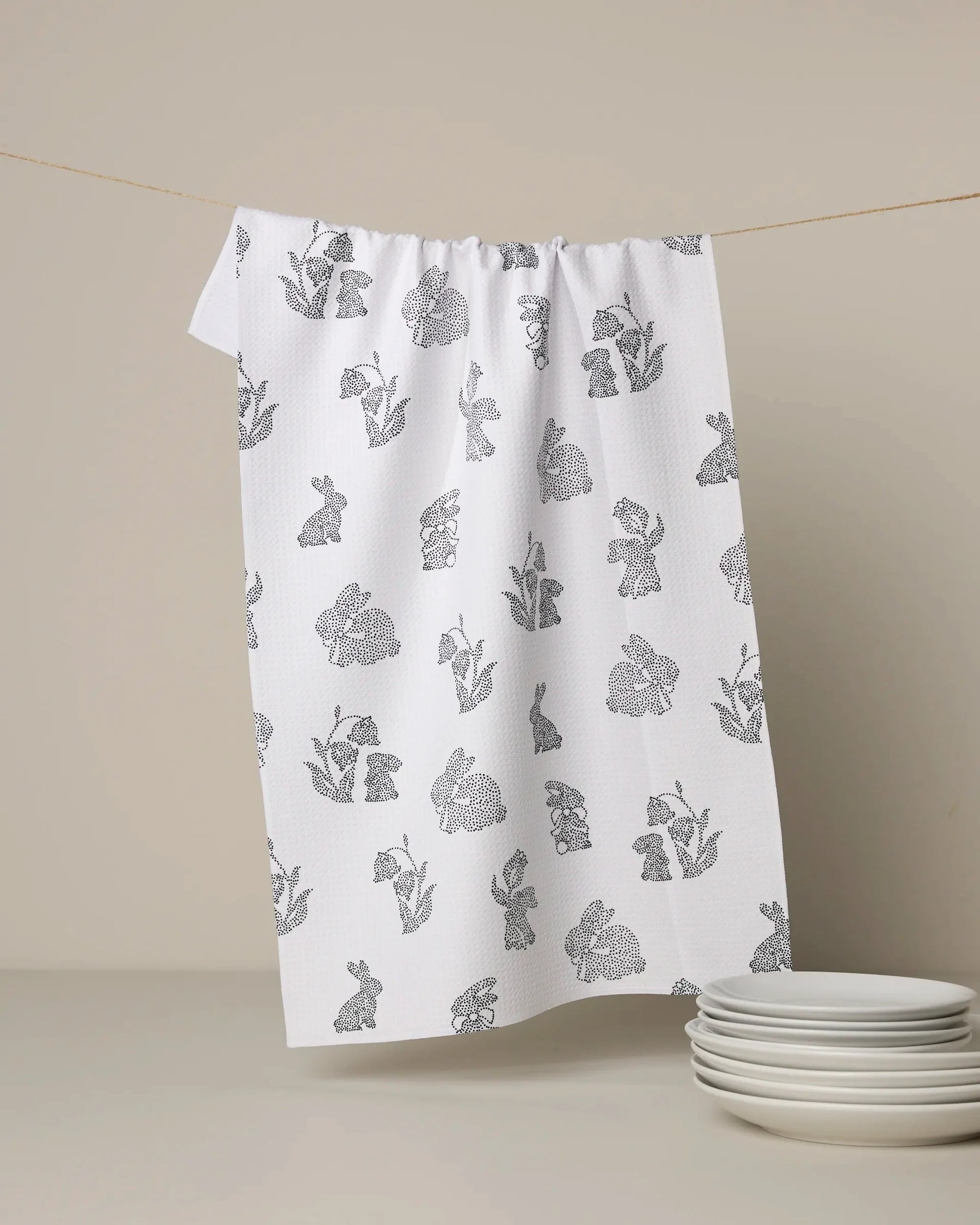 Geometry - Tea Towel Bunny Dots