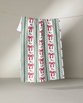Geometry - Tea Towel Christmas Bow Stripe