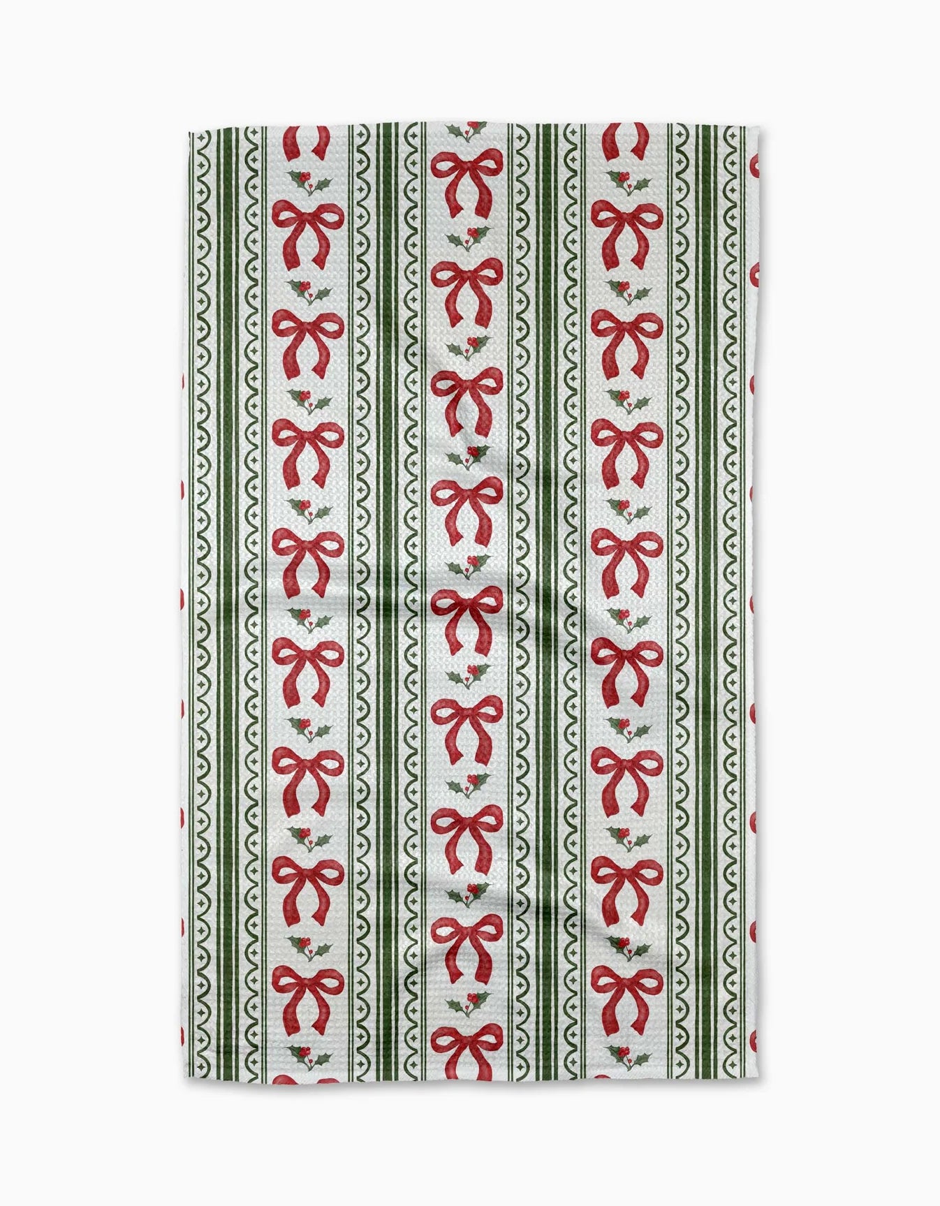 Geometry - Tea Towel Christmas Bow Stripe