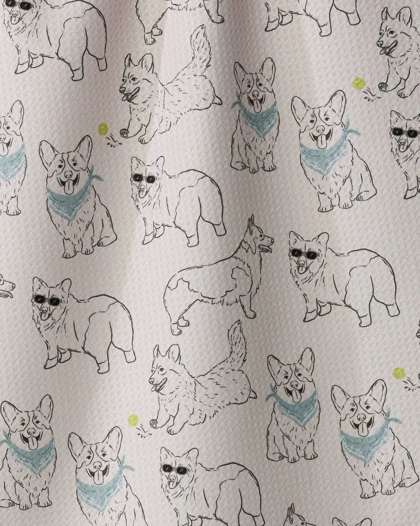 Geometry - Tea Towel Corgi Club Storm