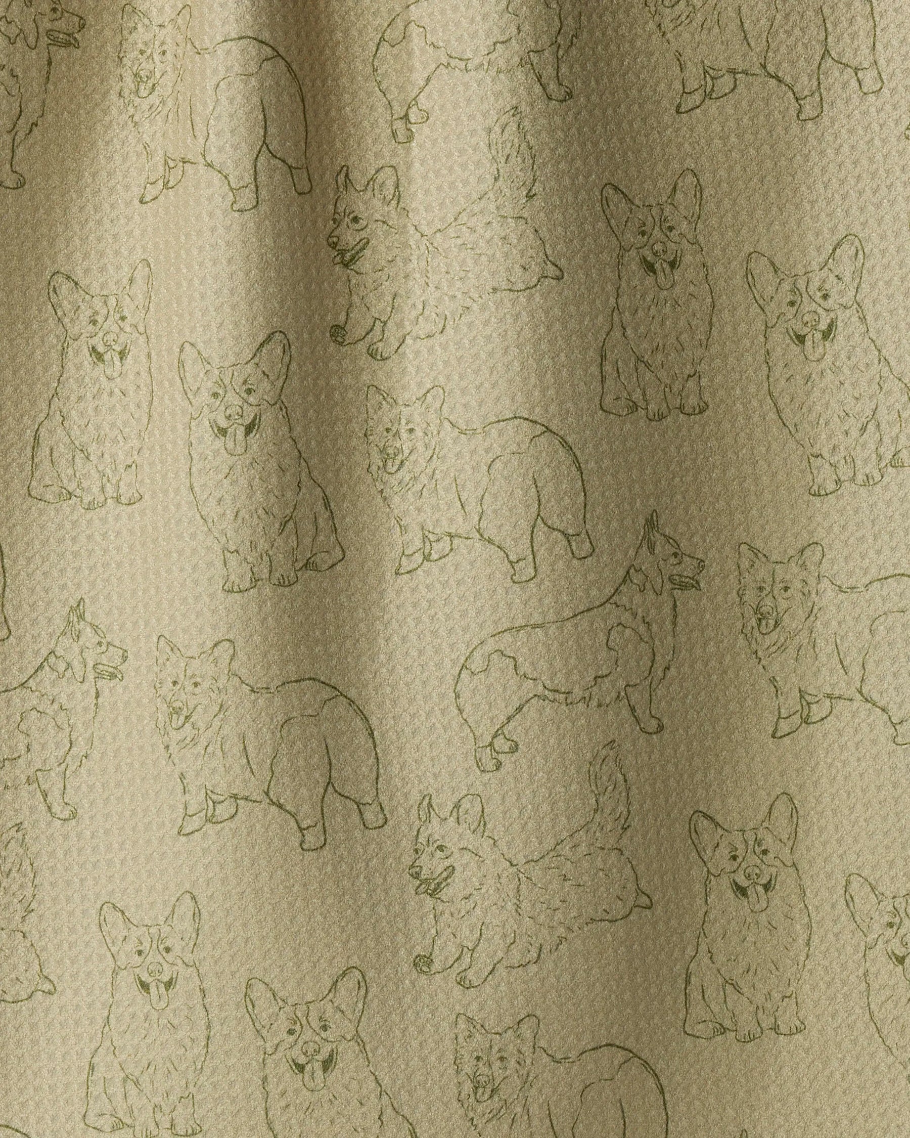 Geometry - Tea Towel Corgi Pups Aloe