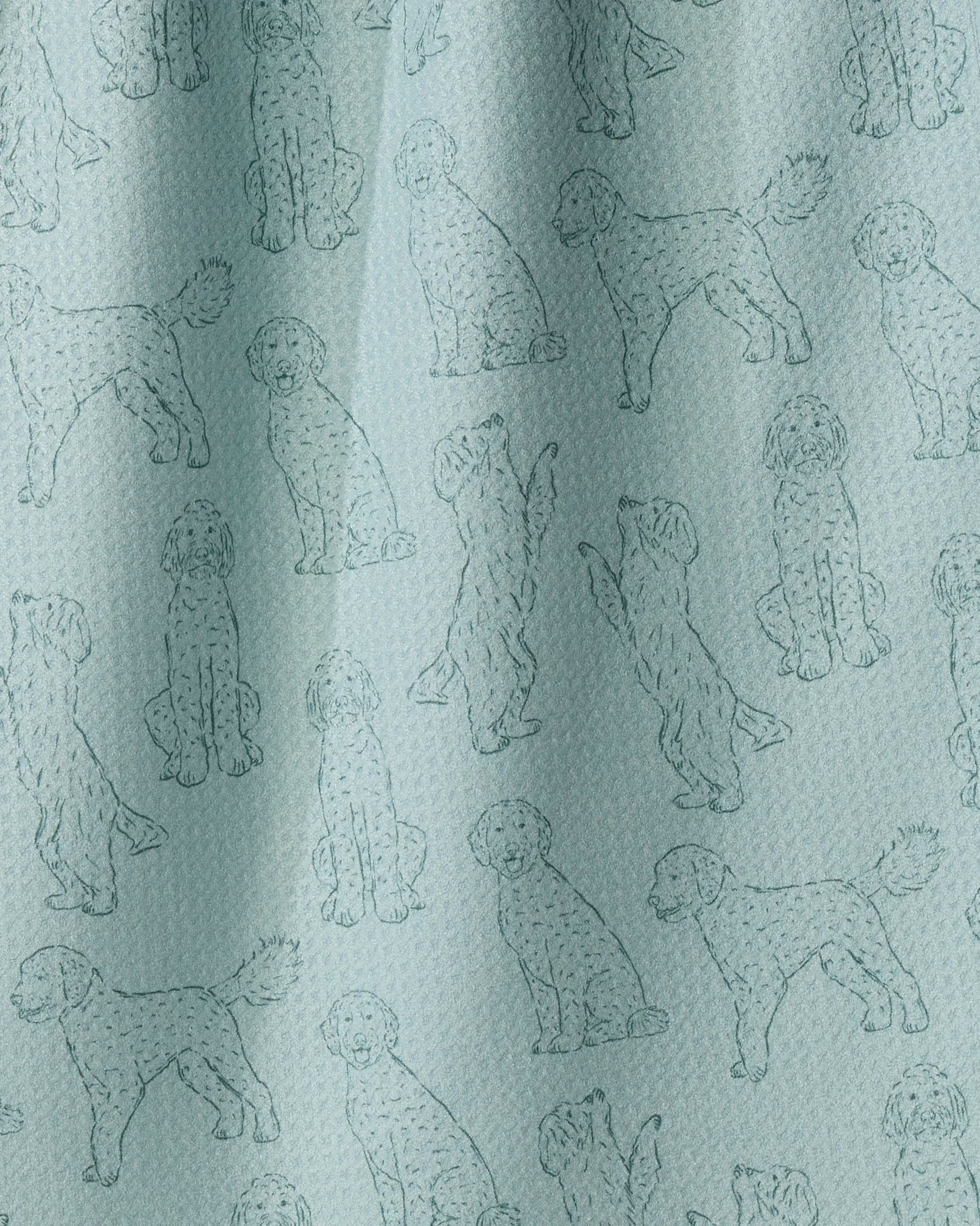 Geometry - Tea Towel Doodle Pups Rain