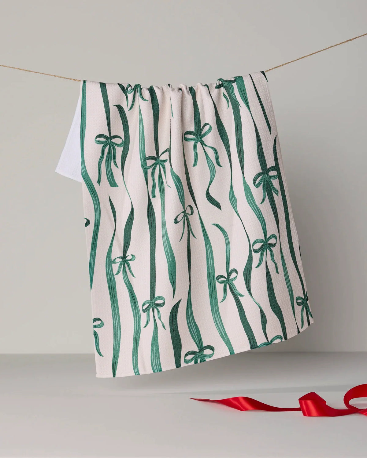Geometry - Tea Towel Falling Ribbon Fir