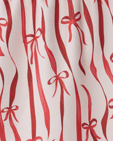 Geometry - Tea Towel Falling Ribbon Scarlet