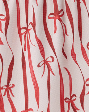 Geometry - Tea Towel Falling Ribbon Scarlet