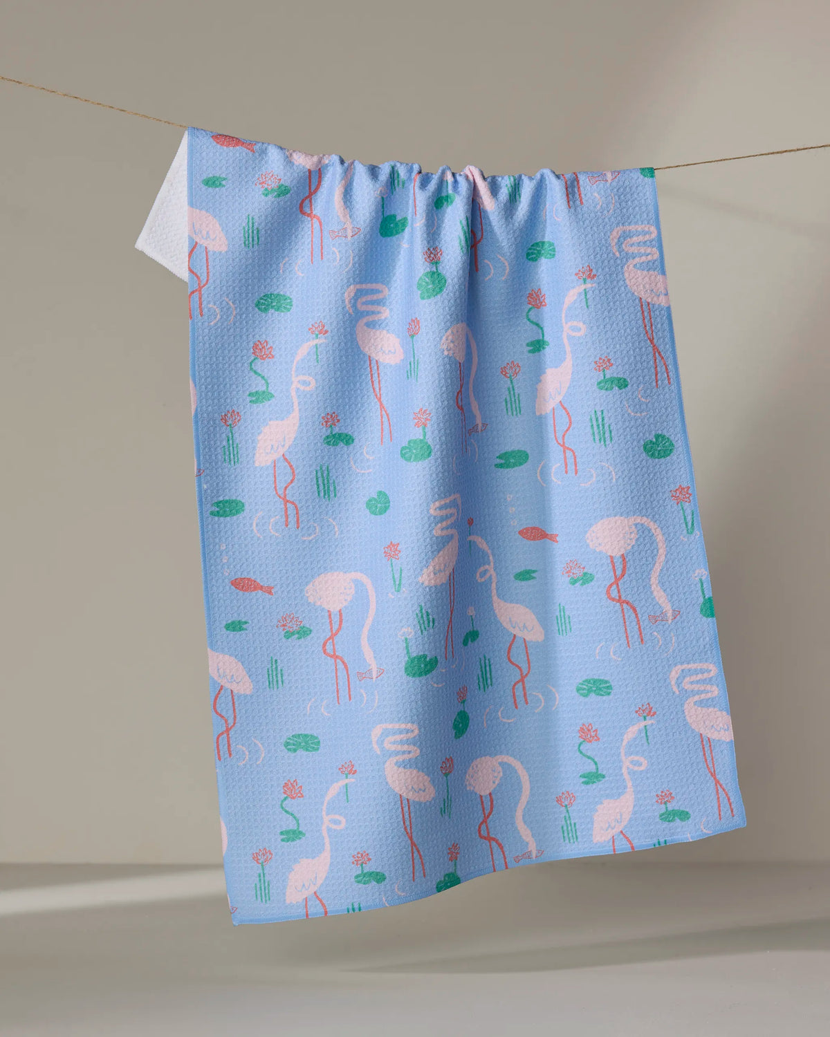 Geometry - Tea Towel Flirty Flamingo