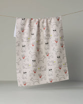 Geometry - Tea Towel Frenchie Frolic Poppy