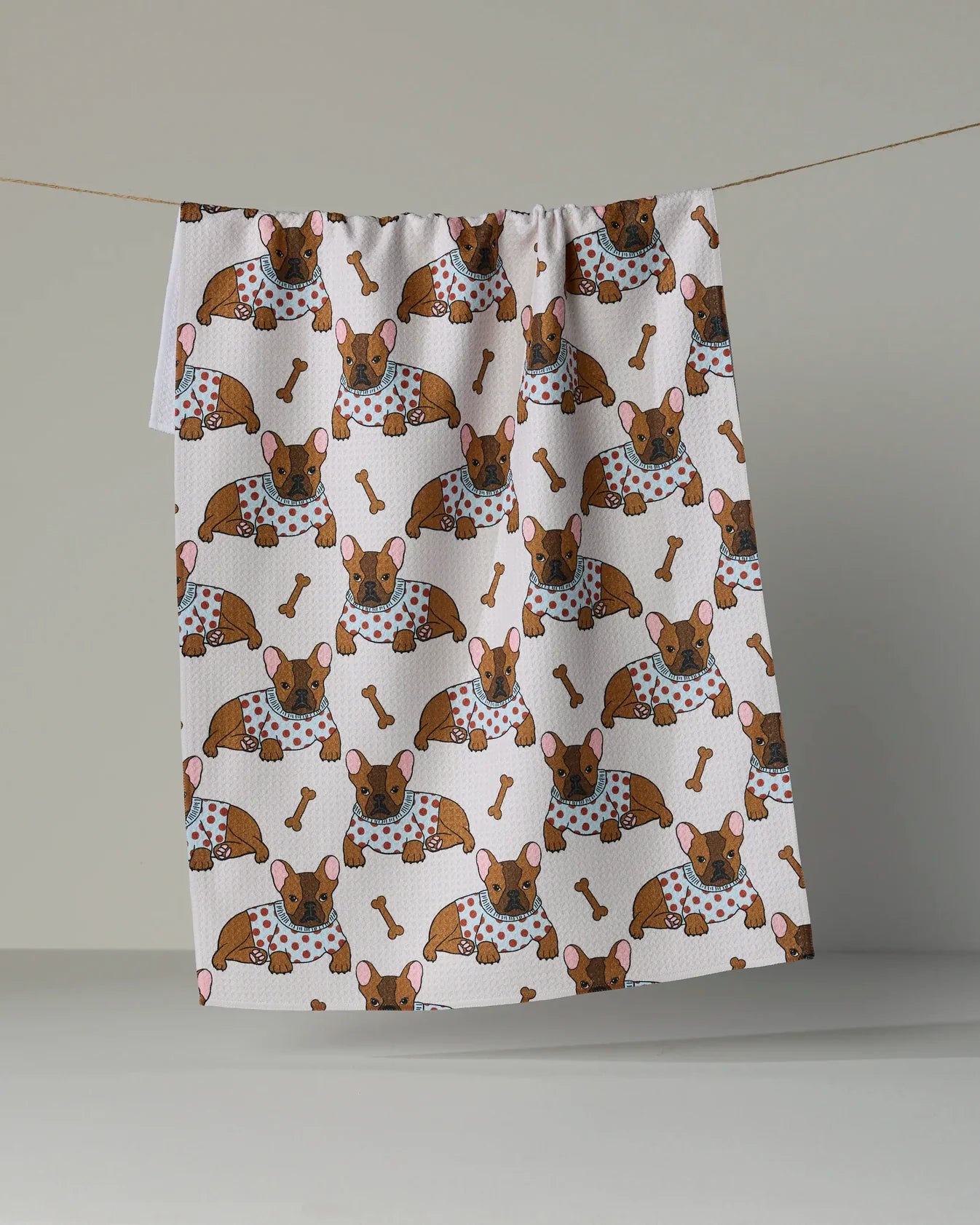 Geometry - Tea Towel Frenchie Fun Sky