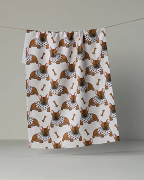 Geometry - Tea Towel Frenchie Fun Sky