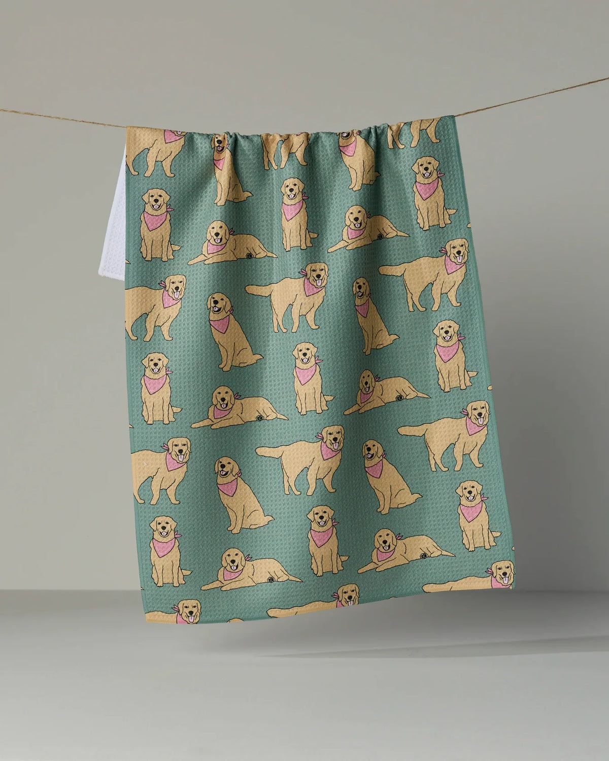 Geometry - Tea Towel Golden Days Sage