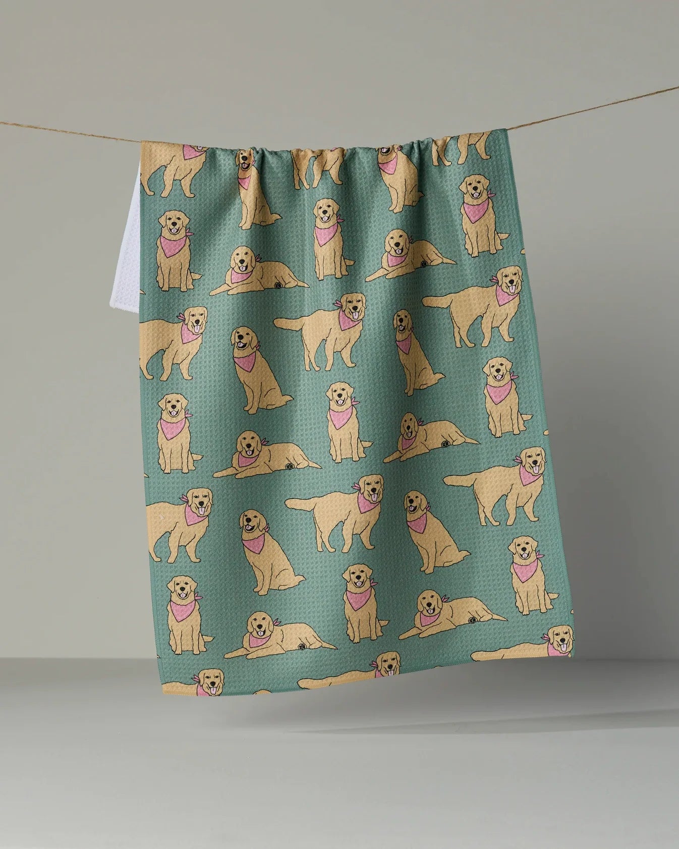 Geometry - Tea Towel Golden Days Sage