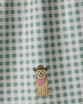 Geometry - Tea Towel Golden Western Sage
